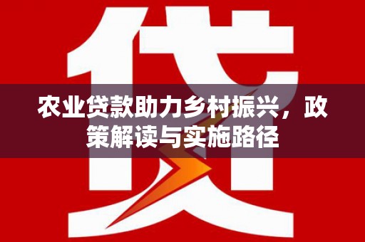 永安农业贷款助力乡村振兴，政策解读与实施路径