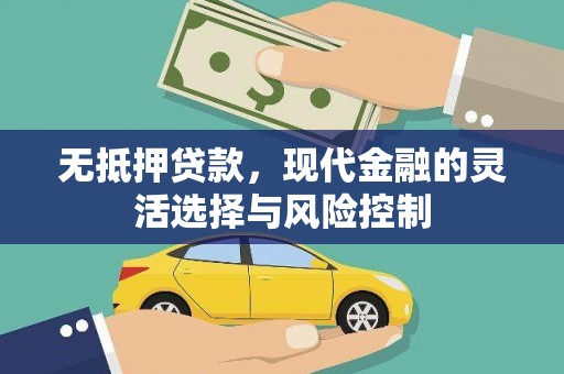 永安无抵押贷款，现代金融的灵活选择与风险控制