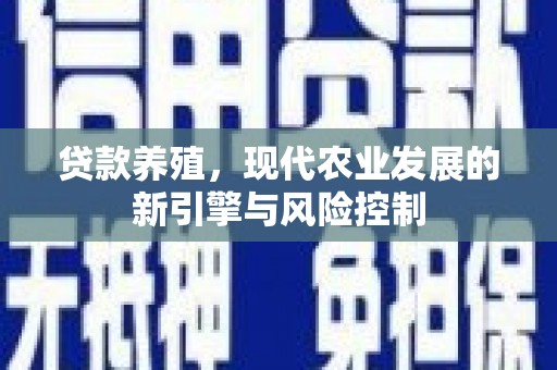 永安贷款养殖，现代农业发展的新引擎与风险控制
