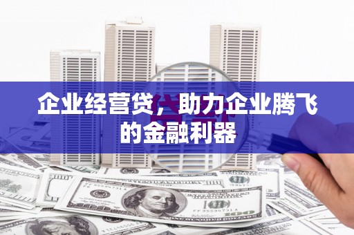 永安企业经营贷，助力企业腾飞的金融利器