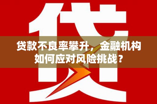 永安贷款不良率攀升，金融机构如何应对风险挑战？
