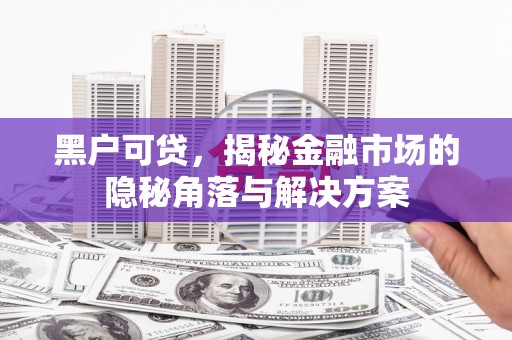 永安黑户可贷，揭秘金融市场的隐秘角落与解决方案
