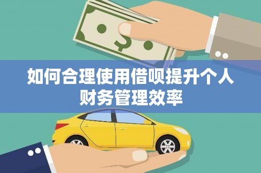 永安如何合理使用借呗提升个人财务管理效率