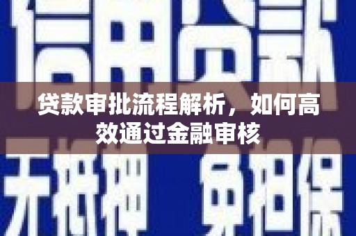 永安贷款审批流程解析，如何高效通过金融审核