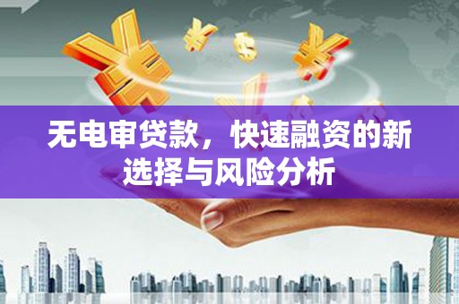 永安无电审贷款，快速融资的新选择与风险分析