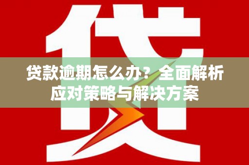 永安贷款逾期怎么办？全面解析应对策略与解决方案