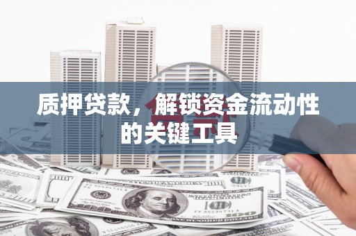 永安质押贷款，解锁资金流动性的关键工具