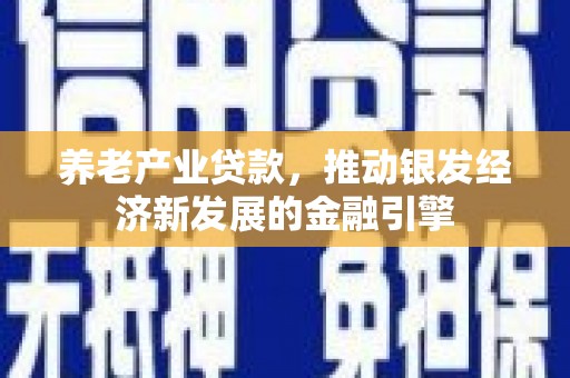 永安养老产业贷款，推动银发经济新发展的金融引擎