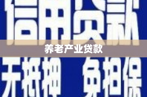 永安养老产业贷款