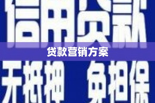 永安贷款营销方案
